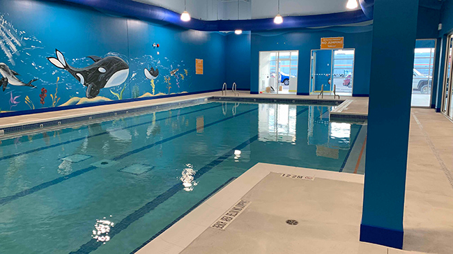 Goldfish Swim School's indoor teaching pool
